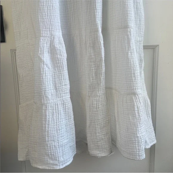 Knox Rose White Tiered Maxi Sundress with Spaghetti Straps - Picture 3 of 7